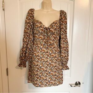 Bardot Revolve floral mini peasant style dress size US 4 NWOT